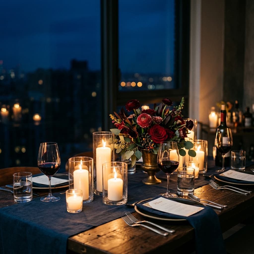 Cozy Ambient Candlelight Setting