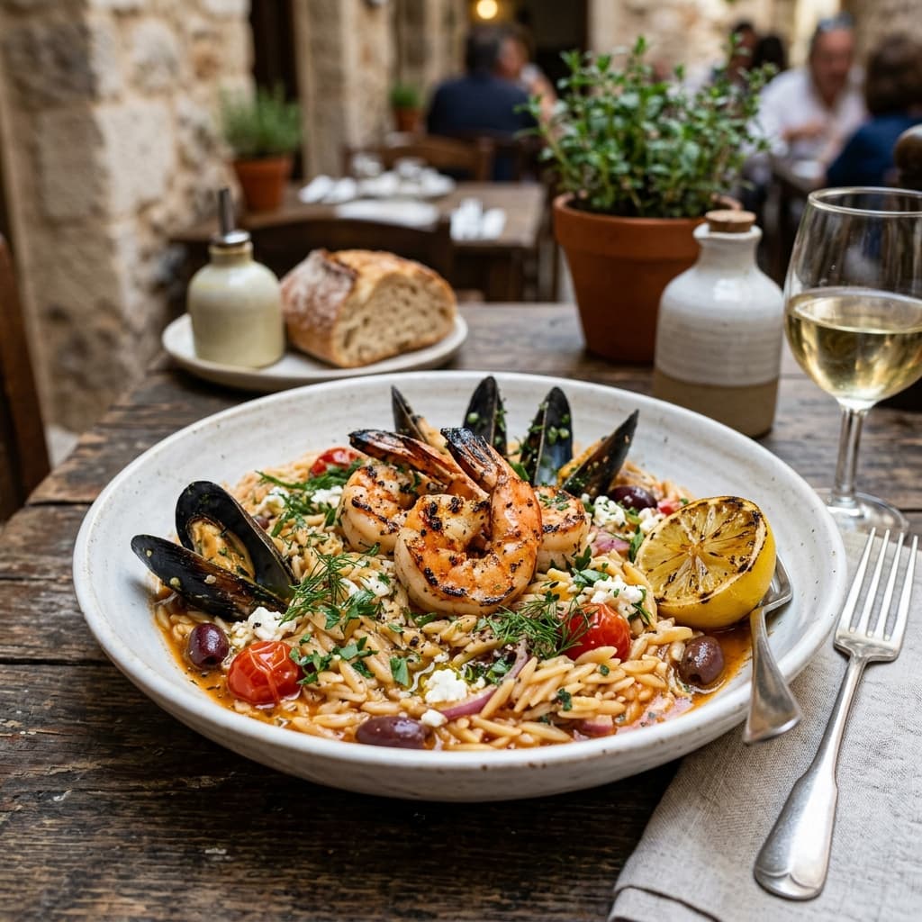 SEAFOOD ORZO PLATFORM